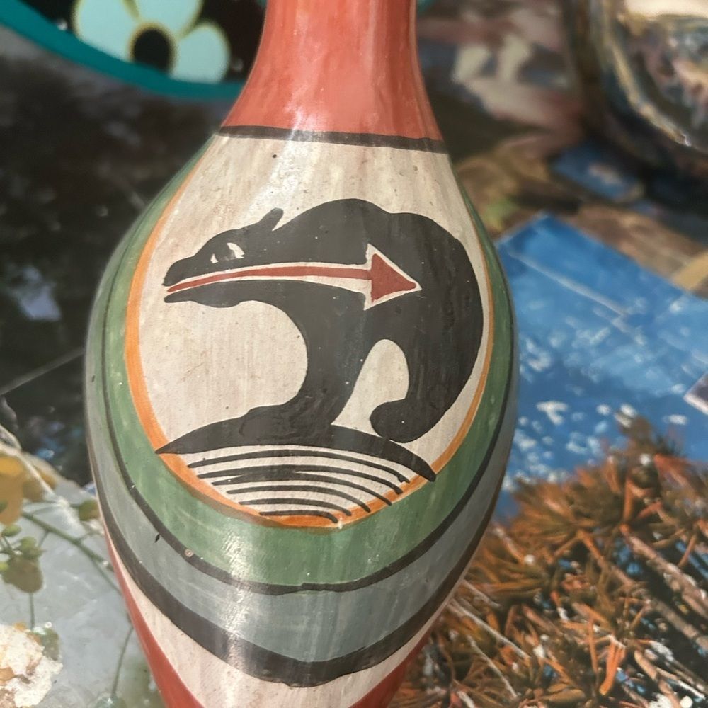 Vintage Tonala Folk Art Pottery Hand Painted Ceramic Duck Figurine, Mexico - Picture 3 of 16